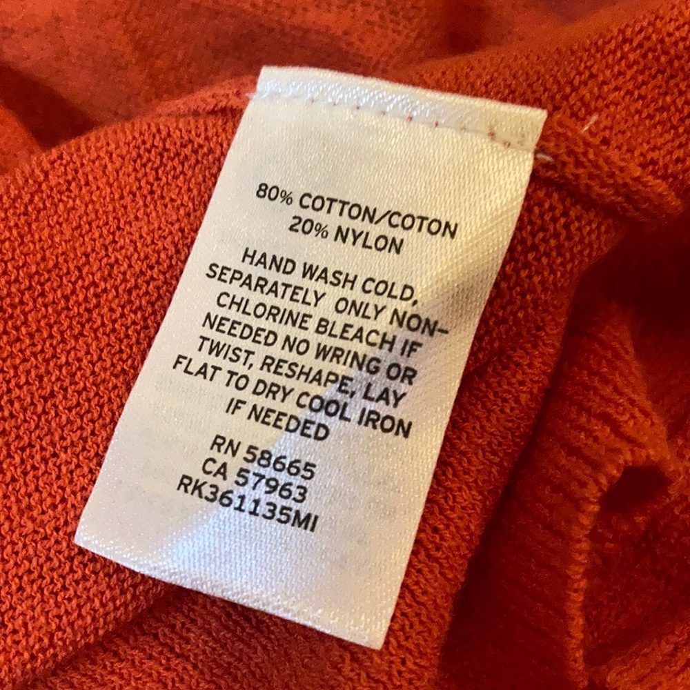 NWT 14th Union Orange Lightweight Button Cardigan - Picture 8 of 8